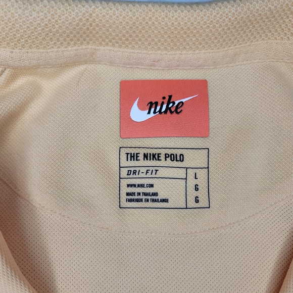 Nike Men Dry-Fit Polo Shirt Slim Fit Golf Size L Gold Unisex - Picture 12 of 14